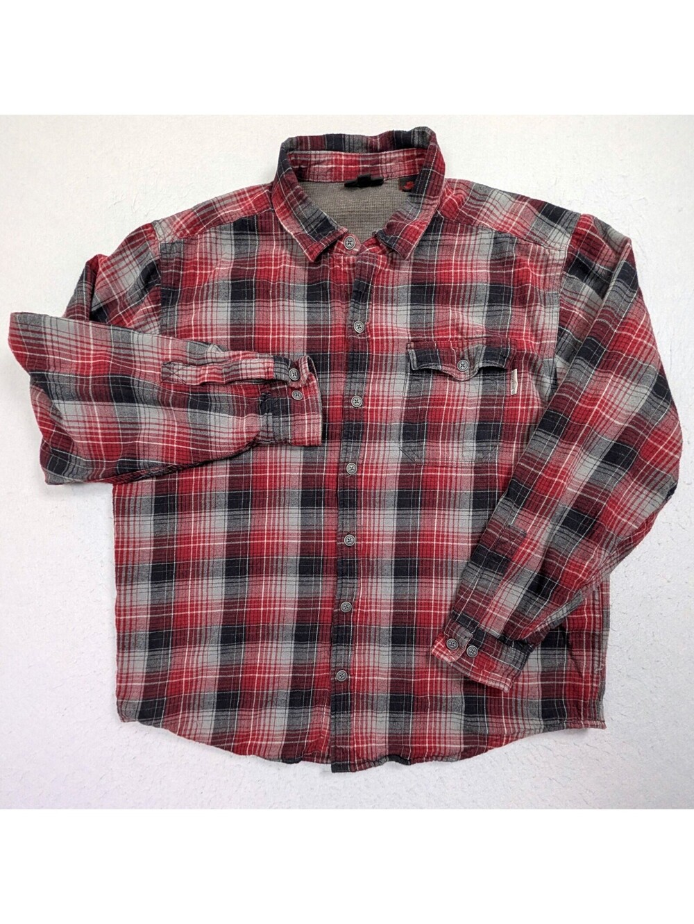 Wolverine Thermal Lined Flannel Shirt Jacket Mens XL Tall Red Plaid Workwear